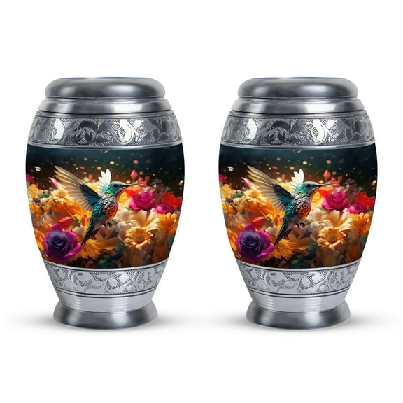 Yellow Humming Bird Flying - Cremation Keepsakes Urns - Memorial Keepsakes - Urns For Ashes Adult Male - Burial Urns For Ashes (Size-3inch,2pcs)