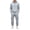 #G02-Gray, variant on Mens Side Stripe Cargo Hoodie Sweatsuit 2 Piece Set Pullover Drawstring Hooded Sweatshirt & Tapered Jogger Pants Athletic Gym Tracksuit