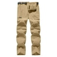 thumbnail image 4 of Brglopf Mens Hiking Pants Convertible Zip Off Shorts Outdoor Quick Dry Breathable Lightweight Fishing Camping Travel Cargo Pants Trouser(Khaki,3XL), 4 of 5