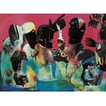 thumbnail image 2 of Unknown 24x19 Black Ornate Wood Framed with Double Matting Museum Art Print Titled - Black Picasso, 2 of 4