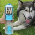 thumbnail image 3 of Portable Cat Dog Water Bottle Food Feeder Drinker Poop Dispenser 3 In 1 Leak-proof Multifunctional Dog Water Bottle Pet Products, 3 of 9