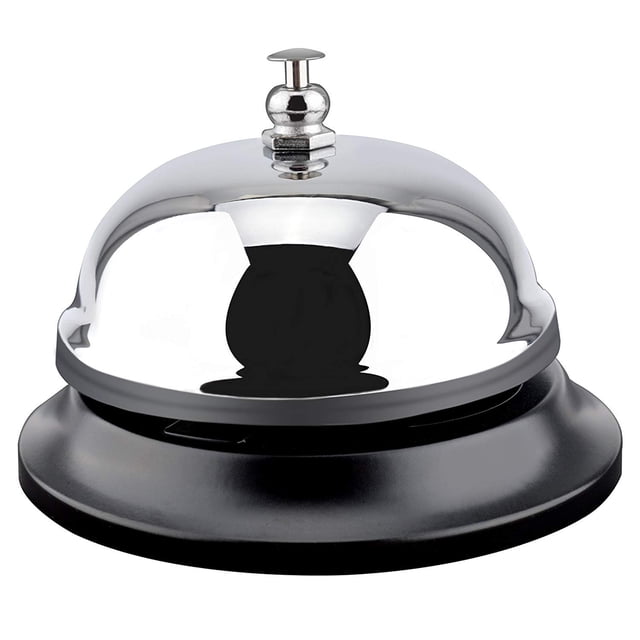 Call Bell Base antideslizante de acero inoxidable de 3,3 pulgadas para hoteles, escuelas, restaurantes
