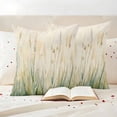 thumbnail image 3 of Spring Botanical Outdoor Waterproof Pillow Covers, Modern Watercolor Leaf Plant Decorative Square Throw Pillowcase Sofa Cushion Sham for Patio/Couch/Chair, 24"x24" 2 Pack, 3 of 8