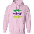 thumbnail image 2 of Inktastic Mardi Gras Holiday Alligators Adult Hoodie Sweatshirt, 2 of 4