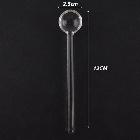 

Long Handle Glass Teaspoon Tableware Transparent Coffee Stirring Spoon