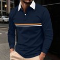 thumbnail image 2 of Asxite Men Plus Size Fall Winter Tops Collared Long Sleeve Solid Breathable Loose Sport Shirts, 2 of 7