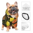 thumbnail image 3 of Cauagu Orange Lemon Pattern Winter Pet Hoodie Sweatshirts- Dog Hoodie Sweater with Leash Hole - Cute Dog Hoodie - Pet Clothes Puppy Cat Custume -Small, 3 of 8