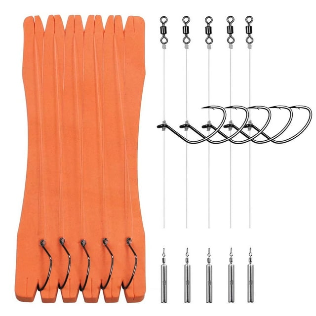 QualyQualy Drop Shot Rig For Bass Fishing Saltwater Freshwater Fishing Rigs with Drop Shot