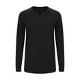 thumbnail image 5 of Qulqfy Womens Petite Sweaters Tunic V Neck Long Sleeve Black Casual Sweaters Women's Fall Tops L, 5 of 7