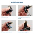 thumbnail image 4 of 10 Piezas Adaptador de Audio Enchufe Ajustable Macho una Hembra Adaptador XLR de ÁNgulo Recto 3 Negro (Adaptador XLR de 90 Grados), 4 of 7