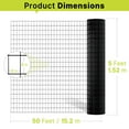 thumbnail image 2 of Welded Wire Fence 4.7 ft X 50 ft Mesh Size 2-Inch x 3-Inch Wire Mesh Roll Chicken Metal Fencing Poultry Netting for Poultry Fence, Border Fencing (Fit for 6 FT Post), 2 of 4