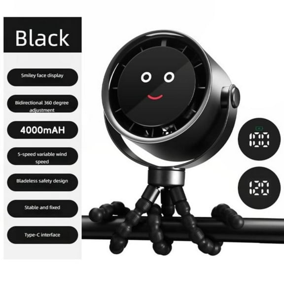 ZadZees 5-Speed, Clip-On, Battery Operated Handheld Stroller Fan