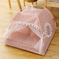 thumbnail image 5 of Cute teepee Indoor With Cushion Portable Pet Houses Animals Bed Dog Cat Bed Pet Tent L B, 5 of 8