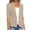 Khaki, variant on Staron Women Casual Blazer Jacket 3/4 Sleeve Turn Down Collar Slim Fit Open Front Cardigan Coat, Blue 4XL