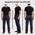 thumbnail image 5 of Men's Medium Weight Fleece Open Bottom Sweatpants with Pockets, NAVY S, 1 Pack, 5 of 6