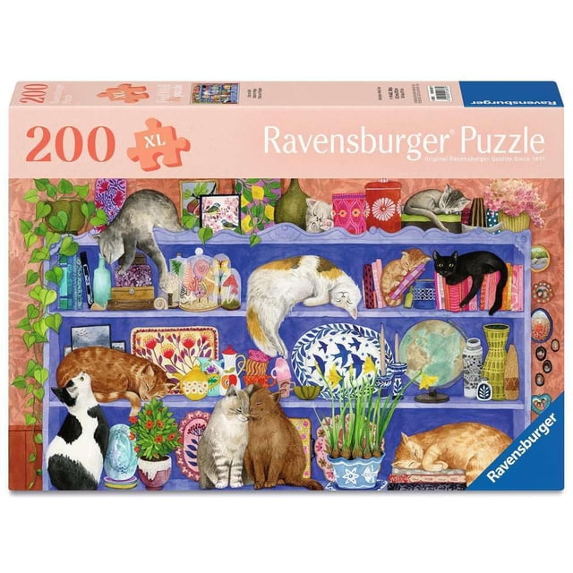 Rompecabezas Ravensburger Feel Well Gatos en el Estante 200 piezas