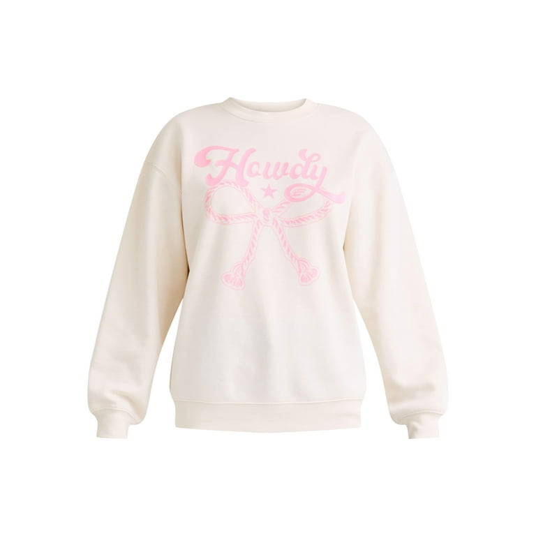 Howdy Rope Bow Women's Graphic Sweatshirt, Sizes XXS-XXL