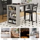 thumbnail image 4 of Yeshouse Juego de mesa de comedor extensible para 2 personas con almacenamiento oculto, mesa y sillas de desayunador para cocinas pequeñas de 3 piezas, cojines tapizados, fácil montaje, 4 of 9