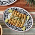 thumbnail image 2 of INFUSE 2 Piece Lebrillo Pattern Melamine Serving Platters Trays Set for Outdoor Parties Entertaining, Black, 2 of 5