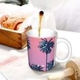 thumbnail image 3 of Yiaed Beach with Palm Trees Print Ceramics Coffee,Large Handle Design,Extra Large Tea and Coffee Cup for Office and Home Mugs, 3 of 6