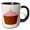 Black/White, variant on 3drose, Large Pink Cupcake with Sprinkles, 11oz Magic Transforming Mug