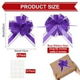 thumbnail image 3 of Uxcell 8 pack Large Bows for Gift Wrapping, Reusable Ribbon Bow Purple, 3 of 6