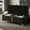 Black, variant on Noble House Elegant Upholstered Storage Ottoman Bench with Metal Legs, Bedroom & Living Room Storage Seat, Beige
