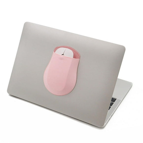 Bolsillo de almacenamiento para soporte de disco duro externo para computadora portátil, funda organizadora trasera de tela elástica reutilizable para Rosa