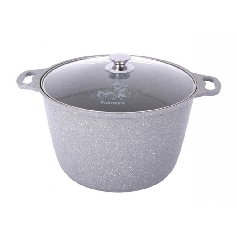 Non-Stick Dutch Oven Pot with Glass Lid (light marble)