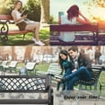 thumbnail image 2 of FDW Outdoor Durable Steel Garden Bench - Black, 2 of 7