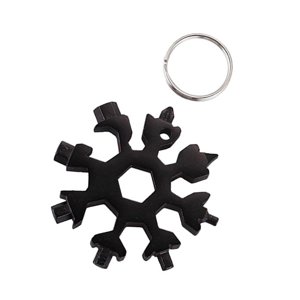 Kurtrusly Snowflake Outil de clé 18 Dans 1 Jeu de tournevis de pilote de vis Bit Set de précision multi-fonctions Réparateur de périphérique Mains Outils Torx Hex noir 1Set