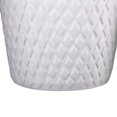 thumbnail image 4 of Benjara BM219174 Ceramic Round Pot with Diamond Pattern & Tapered Bottom, White - Set of 2, 4 of 5
