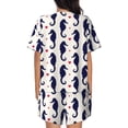 thumbnail image 3 of Lsque Seahorses and Hearts Women's Short-Sleeved Pajama Set - 2 Piece Soft and Lightweight Sleepwear Set-Medium, 3 of 9