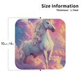 thumbnail image 2 of Pofeuu Colorful Cloud White Horse Print Coasters for Drinks, 4Pack PU Leather Coasters, Bar Drink Coasters for Tabletop Protection, Furniture from Damage-Square, 2 of 6