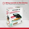 thumbnail image 3 of Holstein Housewares 4-Section Heart-Waffle Maker, Mint Electric Belgian Waffle Makers, 3 of 9