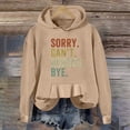 thumbnail image 2 of Women's Lightweight Casual Hoodie Long Sleeve Pullover Sweatshirt with Letter Graphic Printed Loose Fit Comfortable Soft Fabric, 2 of 2