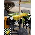 thumbnail image 5 of Outdoor Tablecloth with Umbrella Hole for Patio/Picnic/Party/Camping, Yellow Lemon Waterproof Table Cloth Square Cover Washable, Summer Farmhouse Fruits Black White Polka Dot (54"x 54"), 5 of 9