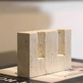thumbnail image 4 of Vintage Candlestick Holder, 2 Holes Travertine Stone Candle Holder for Wedding,-Elegant Table Centerpiece A, 4 of 5