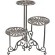 thumbnail image 1 of Estante plegable for plantas de metal de 3 niveles, soporte for macetas vintage de 24 pulgadas de alto, soporte for plantas con gradas for interiores y exteriores, 1 of 6