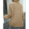 thumbnail image 4 of Women's Fall Open Front Long Lantern Sleeve Cardigan Oversized Chunky Outwear with Pocket, 4 of 15