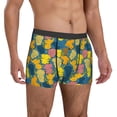 thumbnail image 5 of Men's Boxer Briefs, Retro Boho Elephants Soft Comfy Mens Underwear Boxer Briefs Breathable With Widen Waist, 5 of 7