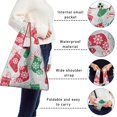 thumbnail image 5 of 5 Pack Foldable Shopping Bag,Christmas Stocking Pattern Reusable Grocery Bags with Pockets,Large Reusable Tote Bags with Handles Waterproof & Lightweight, 5 of 6
