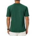 thumbnail image 5 of WULMLEO Mens T-Shirts Summer Crew Neck Casual Shirts Plain Short Sleeve Basic Tees Dark Green L, 5 of 5