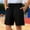Black, variant on Liyamei Boys Running Shorts with Drawstring and Elastic Waist for Gym Workout Size 4-14,Black