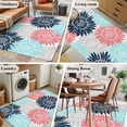thumbnail image 5 of Pink Blue Grey Sunflowers Area Rugs 2.7'x5', Washable Small Throw Rugs for Kitchen Bedroom, Boho Retro Floral Rustic Blossom Indoor Outdoor Rug Non-Slip Low Pile Carpet Runner Reversible Floor Mats, 5 of 8