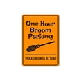 thumbnail image 2 of Broom Parking Halloween Novelty Sign, Metal Wall Decor - 10x14 inches, 2 of 4