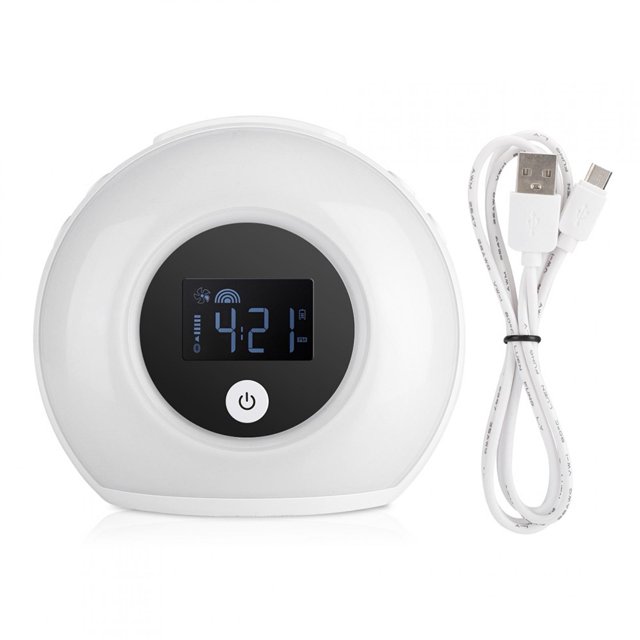 Lámpara de respiración colorida para despertar, altavoz con Bluetooth para niños, luz de mesa, despertador para dormitorio