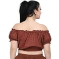 thumbnail image 3 of Wevez Women's Off-Shoulder Cotton Casual Crop Tops, 3 of 3