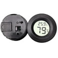 thumbnail image 3 of YYV Mini Fridge Thermometer Digital Lcd Refrigerator Freezer Temperature and Humidity Gauge Round Insert Mount Thermostat Monitor Portable Fridge Humidity Meter, 3 of 3