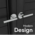 thumbnail image 2 of Mega Handles Ronn Dummy Door Lever | Polished Chrome, Round Rosette | Stainless Steel Reversible Design | 5" Lever Pack of 2, 2 of 4